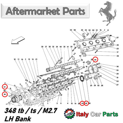 カムカバー ヘッドカバー ガスケット シールセット フェラーリ Ferrari 348