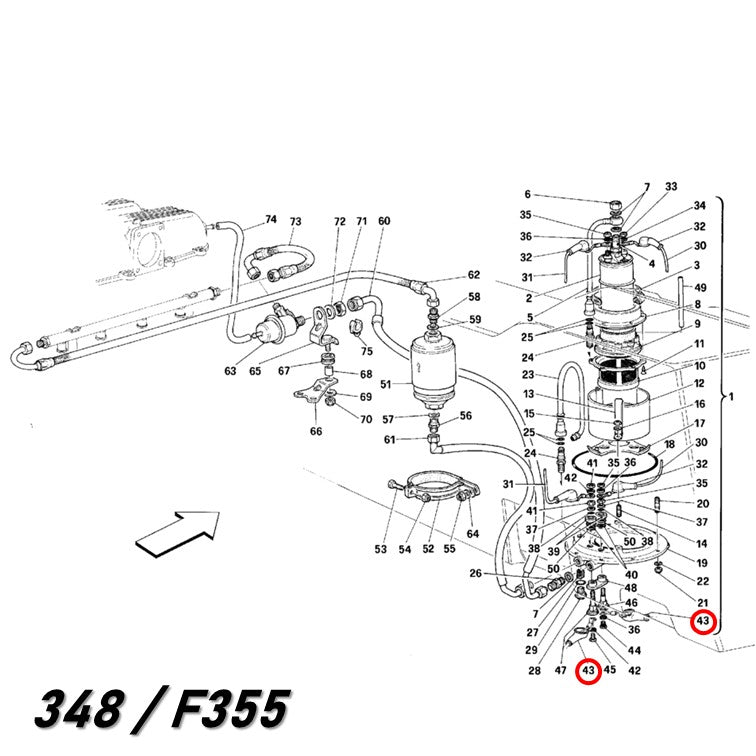 ケーブルカバー 2個セット フューエルポンプ 348 355 Mondial 3.4T フェラーリ 純正 燃料 Ferrari