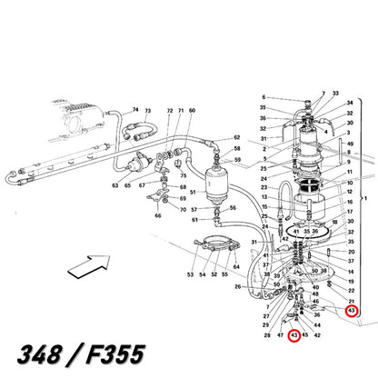 ケーブルカバー 2個セット フューエルポンプ 348 355 Mondial 3.4T フェラーリ 純正 燃料 Ferrari