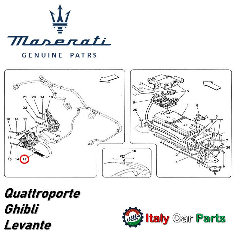 ドライブ ベルト オルタネーター セット Maserati マセラティ 純正 Bosch V6 ギブリ クアトロポルテ レヴァンテ