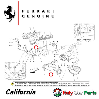 メタル ガスケット エキマニ キャタ フェラーリ 純正 カリフォルニア グラントゥーリズモ グランカブリオ クアトロポルテ Ferrari Maserati