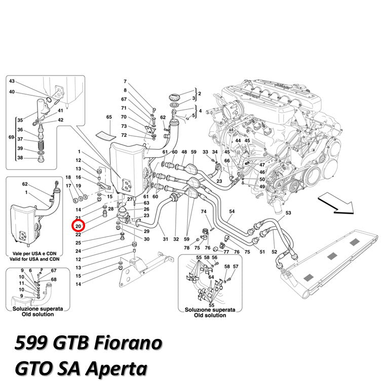 テンパレッチャーセンサー テンプ フェラーリ 360 430 458 488 575 599 612 812 California Enzo F12 F8 FF GTC4 La Ferrari