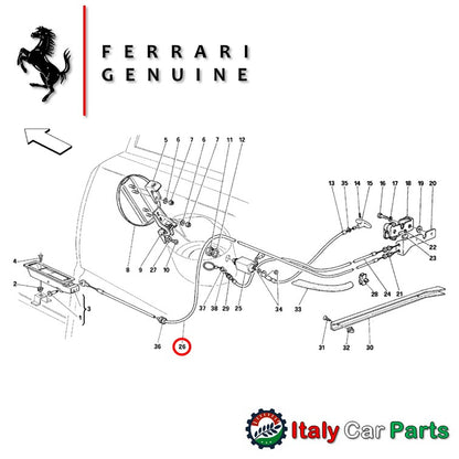 エンジンフード オープニング ワイヤー ケーブル 348 F355 フェラーリ純正 Ferrari ボンネット