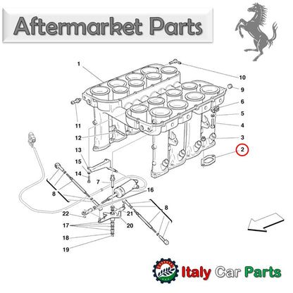 インテークマニーホールド ガスケット 8個セット フェラーリ インマニ 360 モデナ チャレンジストラダーレ