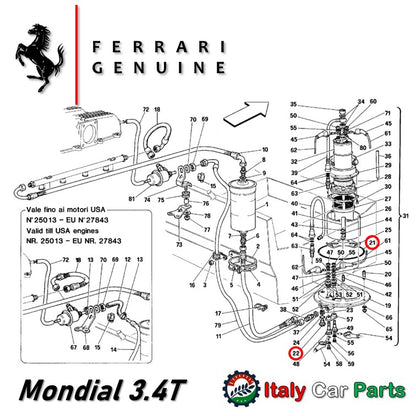 フューエル ポンプ Oリング 348 355 Mondial 3.4T フェラーリ 純正 燃料 Ferrari