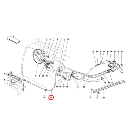 エンジンフード オープニング ワイヤー ケーブル 348 F355 フェラーリ純正 Ferrari ボンネット
