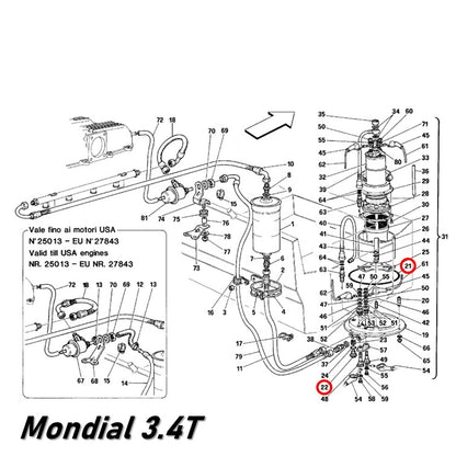 フューエル ポンプ Oリング 348 355 Mondial 3.4T フェラーリ 社外品 燃料 Ferrari