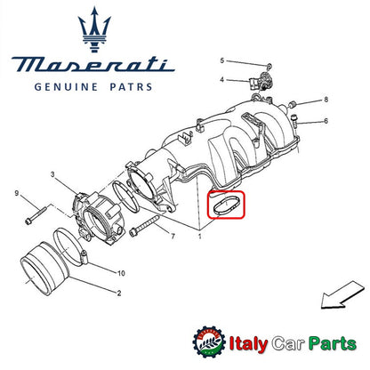 インテークマニホールド Oリング ガスケット ギブリ クアトロポルテ レヴァンテ 6個セット マセラティ 純正 Maserati