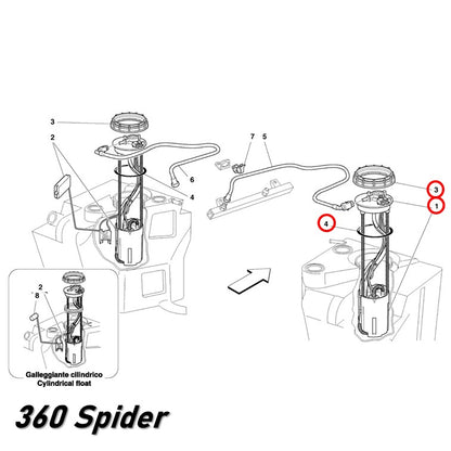 フューエル ポンプ 右側 F430 360 スパイダー フェラーリ 純正OEM Bosch 燃料漏れ