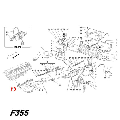 エキマニ ガスケット 360 モデナ F355 フェラーリ 8個セット 純正 Ferrari