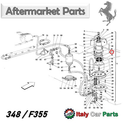 フューエルポンプ サポート ガスケット 348 355 456 512 550 Mondial 3.4T フェラーリ Ferrari