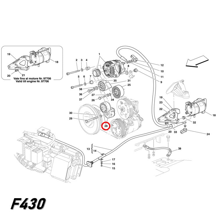 ベルトテンショナー フェラーリ F430 599 マセラティ 4200 クアトロポルテ DAYCO製