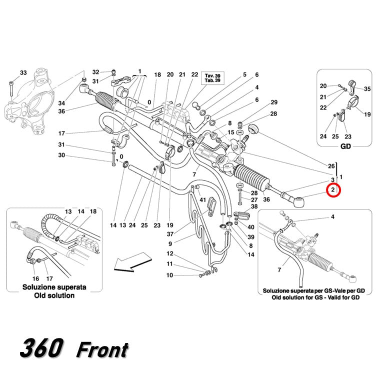 ボールジョイント タイロッドエンド 360 430 599 612 フェラーリ Ferrari 181882