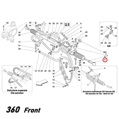 ボールジョイント タイロッドエンド 360 430 599 612 フェラーリ Ferrari 181882