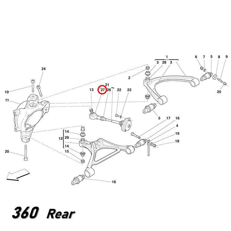 ボールジョイント タイロッドエンド 360 430 599 612 フェラーリ Ferrari 181882
