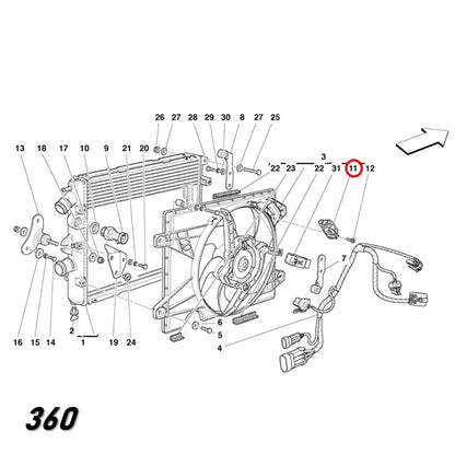 ラジエター ファン レジスター 抵抗器 360 F430 フェラーリ 水温 クーリング Ferrari ERA製