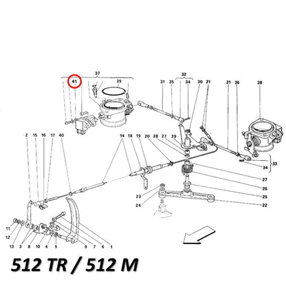 スロットルポジションセンサー フェラーリ 348 F355 456 550 512 マニエッティマレリ製 Magneti Marelli