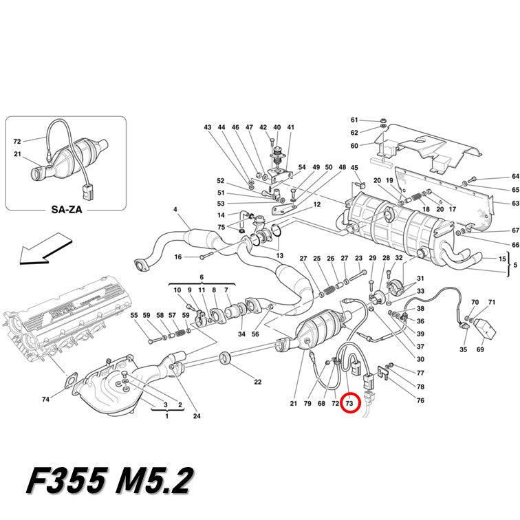 ラムダセンサー リア側 F355 456 550 フェラーリ 純正OEM Bosch製 Ferrari 排気 キャタライザー