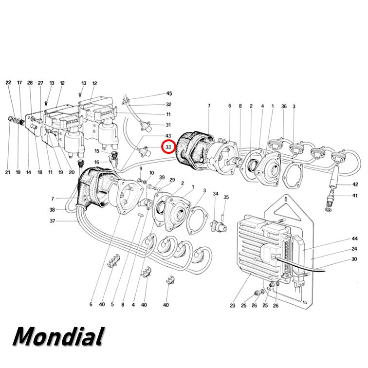 クランク アングル センサー テスタロッサ 328 モンディアル 回転スピード フェラーリ マセラティ Maserati Ferrari