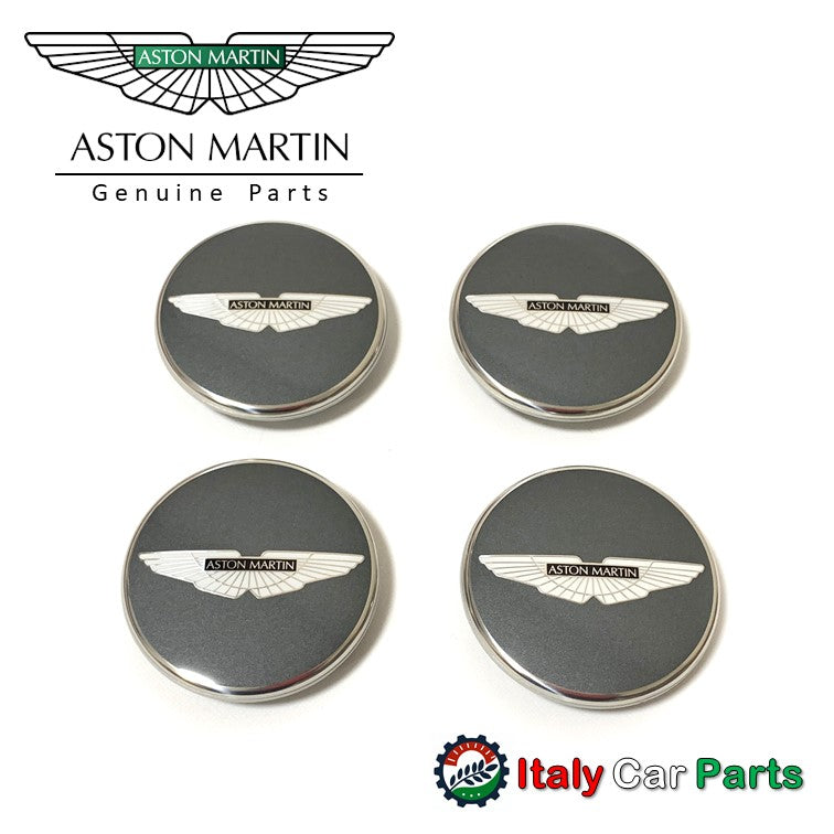 アストンマーティン ホイール センターキャップ Aston Martin ヴァンテージ ラピード ヴァンキッシュ DB9 DBS ヴィラージュ グレー ブラックロゴ