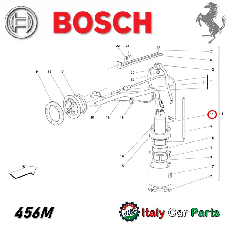 フューエル ポンプ 456M 550 マラネロ バルケッタ フェラーリ 燃料ポンプ Ferrari Bosch