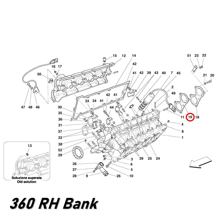 リアカバー ガスケット 左右セット 360 モデナ フェラーリ 社外品 177055
