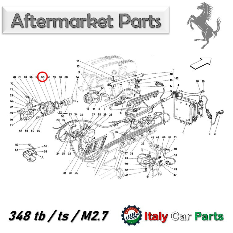 カムカバー ヘッドカバー ガスケット シールセット フェラーリ Ferrari 348