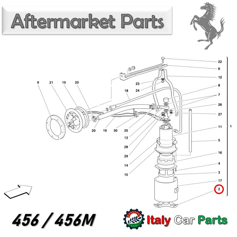 バイブレーションパッド フューエルポンプ 348 355 456 512 550 Mondial 3.4T フェラーリ 燃料 Ferrari