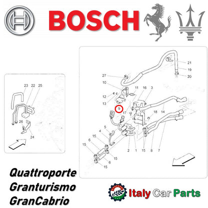 ヒーターポンプ クーラント 360 F430 456 458 599 612 フェラーリ マセラティ Ferrari Maserati グラントゥーリズモ クアトロポルテ Bosch