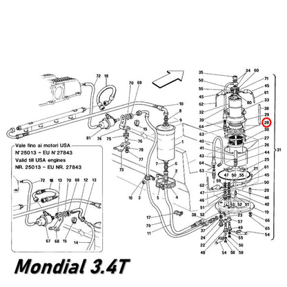 フューエルポンプ サポート ガスケット 348 355 456 512 550 Mondial 3.4T フェラーリ Ferrari