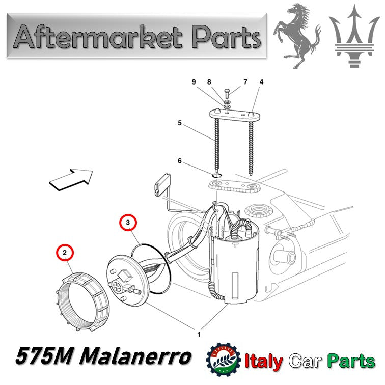 フューエルポンプ リングナット ガスケット マセラティ 360 F430 612 599 575M クアトロポルテ グラントゥーリズモ 4200 Gransport