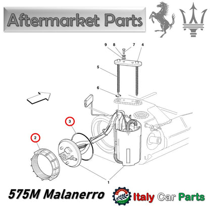 フューエルポンプ リングナット ガスケット マセラティ 360 F430 612 599 575M クアトロポルテ グラントゥーリズモ 4200 Gransport