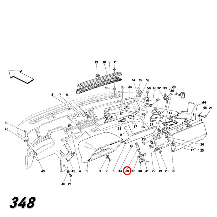 348 F355 グローブ ボックス ダンパー フェラーリ 純正 コンソール Ferrari