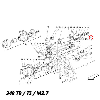 水温センサー クーラントテンプセンサー フェラーリ 348 F355 550 512TR 456 F50など ラジエター マニエッティ・マレリ製