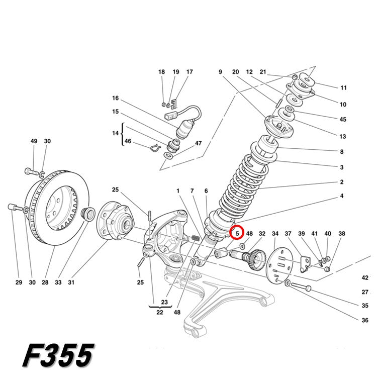 アブソーバー ブッシュ サスペンション フェラーリ マセラティ F355 360 F430 550 575 612 クアトロポルテ グラントゥーリズモ 4200