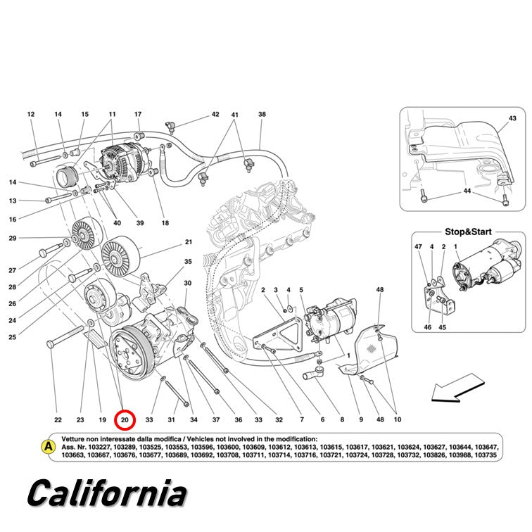 ベルトテンショナー クアトロポルテ グラントゥーリズモ カリフォルニア ドライブベルト フェラーリ マセラティ DAYCO製 Ferrari Maserati