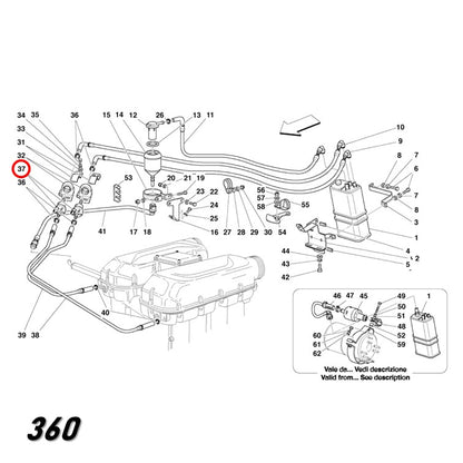 ブリーザーバルブ アンチエバポレーション 355 360 430 456 550 575 599 612 Ferrari