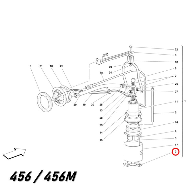 バイブレーションパッド フューエルポンプ 348 355 456 512 550 Mondial 3.4T フェラーリ