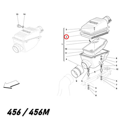 エアーフィルター F355 456 550 フェラーリ UFI OEM エアエレメント 151562