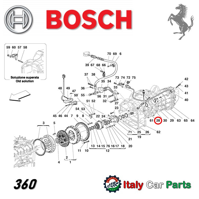クランク アングル センサー 回転スピード フェラーリ マセラティ 360 F430 4200 純正OEM Bosch Maserati Ferrari