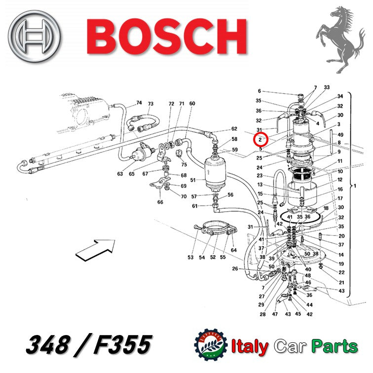 フューエル ポンプ 348 355 456 512M フェラーリ 燃料 Ferrari Bosch