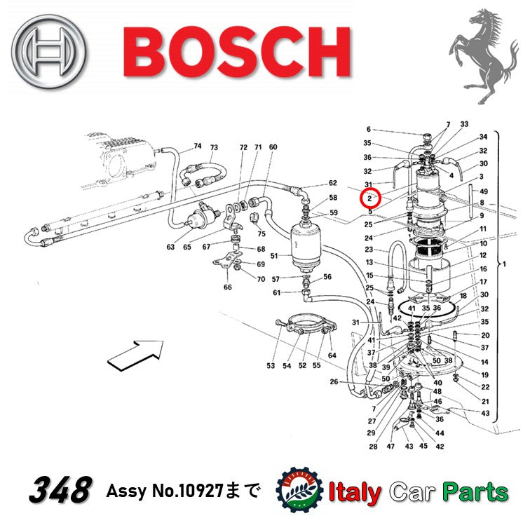 フューエル ポンプ 348 355 512TR Mondial 3.4T フェラーリ 燃料ポンプ Ferrari Bosch