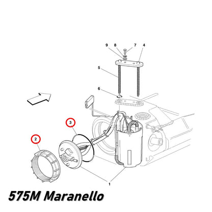 フューエルポンプ リングナット ガスケット マセラティ 360 F430 612 599 575M クアトロポルテ グラントゥーリズモ 4200 Gransport