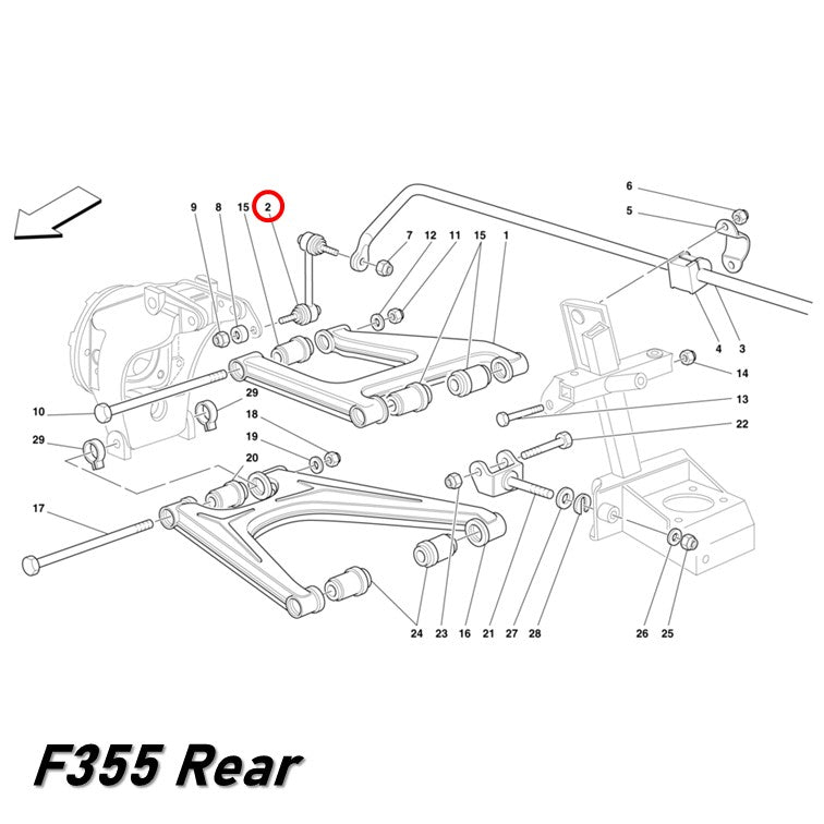 スタビライザーリンク 355 フロント リア フェラーリ F355 Ferrari 159306 159307