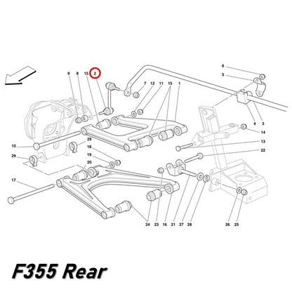 スタビライザーリンク 355 フロント リア フェラーリ F355 Ferrari 159306 159307