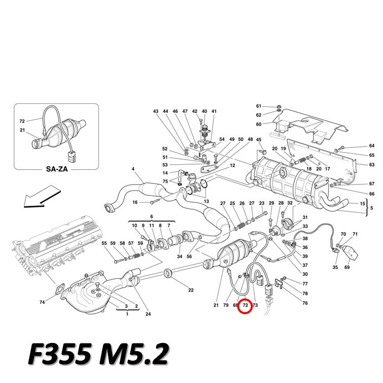 ラムダセンサー フロント O2 F355 XR M5.2 456M GT GTA 550 BOSCH フェラーリ Ferrari マラネロ バルケッタ