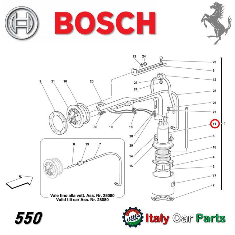フューエル ポンプ 456M 550 マラネロ バルケッタ フェラーリ 燃料ポンプ Ferrari Bosch