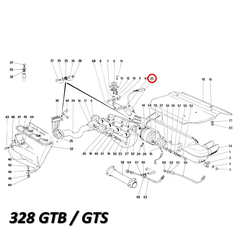 ラムダセンサー O2 フェラーリ 348 テスタロッサ 328 Mondial Bosch製 Ferrari