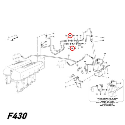 ブリーザーバルブ アンチエバポレーション 355 360 430 456 550 575 599 612 Ferrari