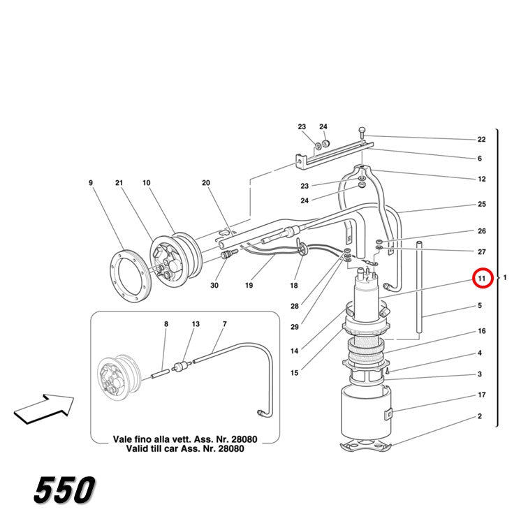 フューエル ポンプ 456M 550 マラネロ バルケッタ フェラーリ 燃料ポンプ Ferrari Bosch